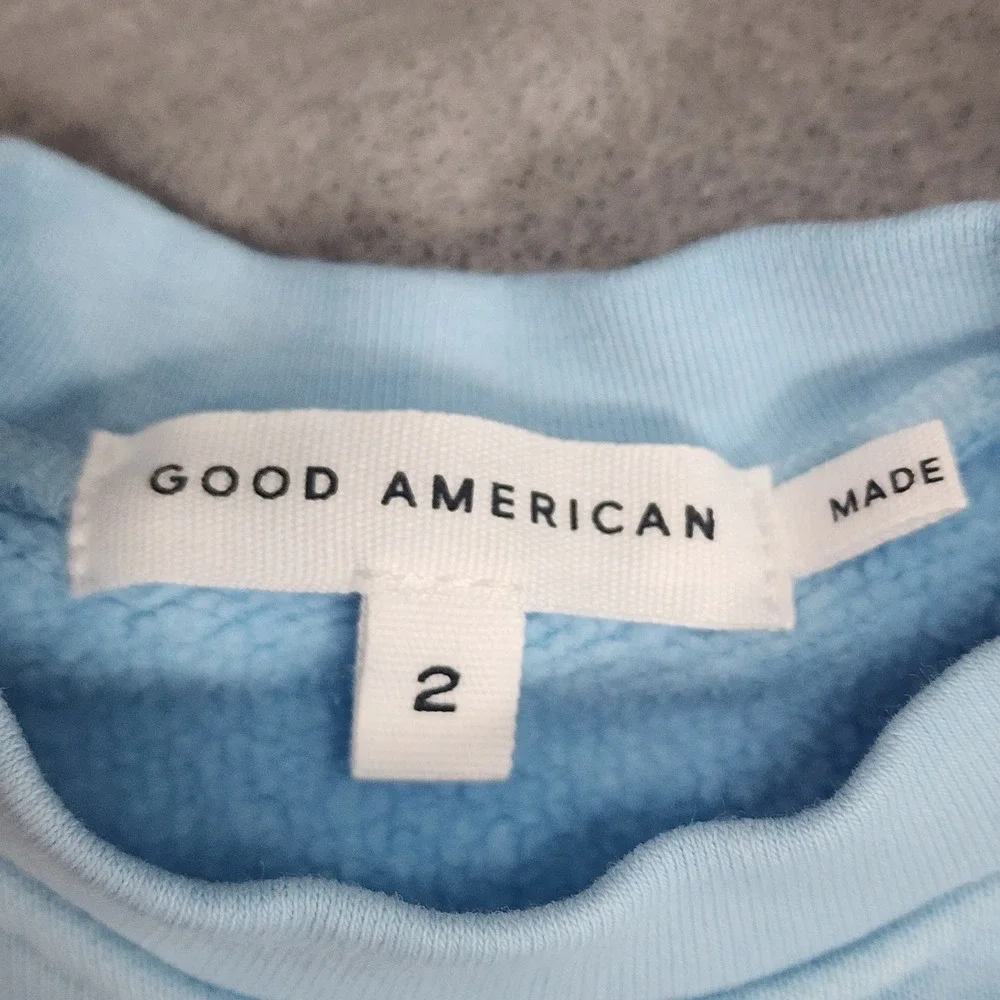 Good American All Good Sweatshirt Airy Blue Puff Print Kids 2T‎
